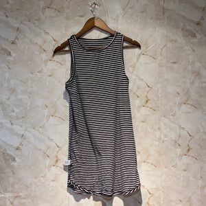 Navy blue/ white striped dress